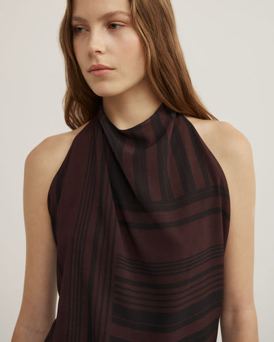 High Neck Drape Top