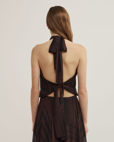High Neck Drape Top