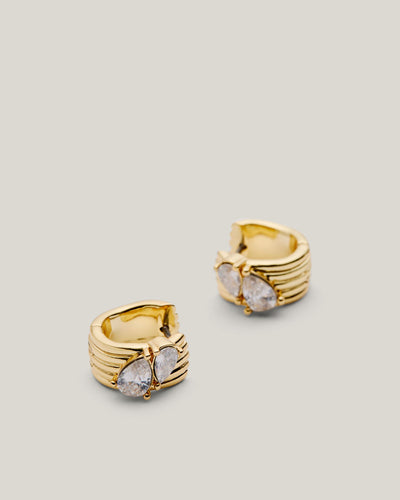 Zinnia Huggie Earrings