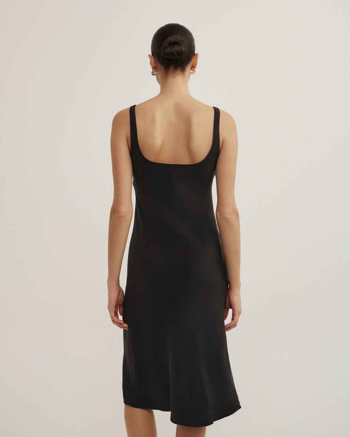 Silk Knee Length Midi Dress
