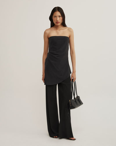 Silk Strapless Top