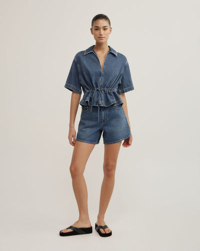 Bow Denim Shirt