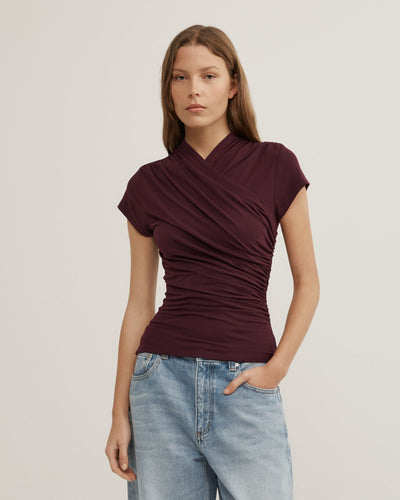 Wrap Cap Sleeve T-Shirt