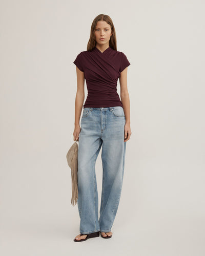 Wrap Cap Sleeve T-Shirt