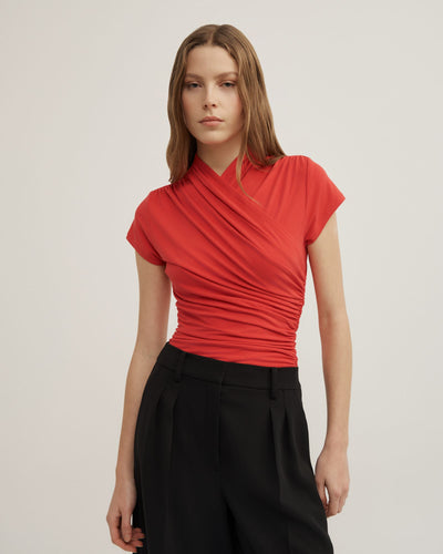 Wrap Cap Sleeve T-Shirt